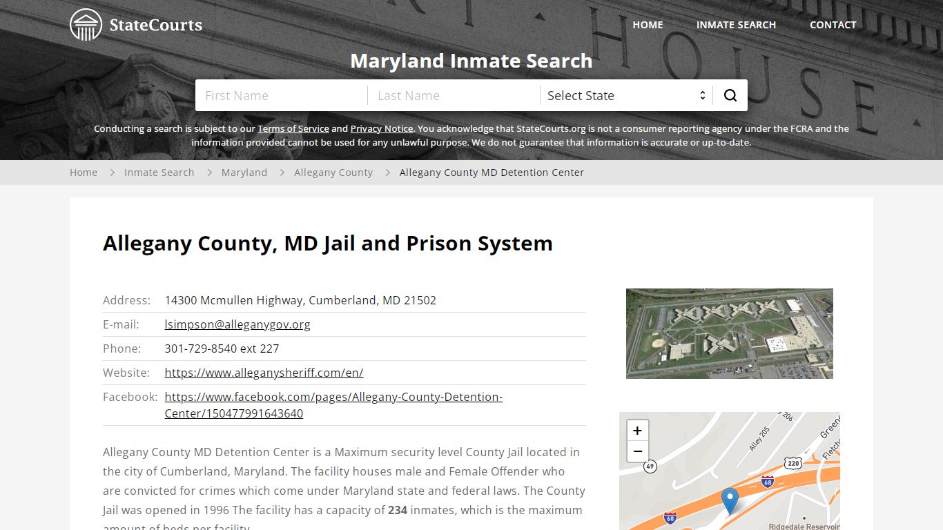 Allegany County MD Detention Center Inmate Records Search ...